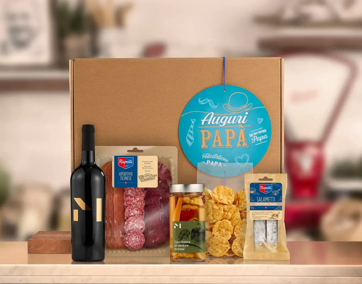 "Auguri Papà" - Confezione regalo Ticino Sommelier