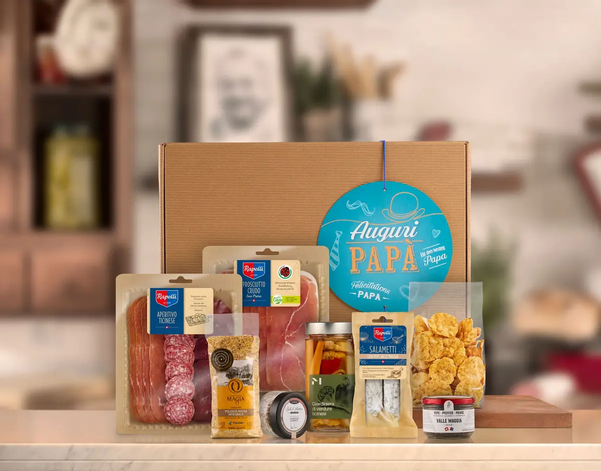 "Auguri Papà" - Confezione regalo Delizie del Ticino